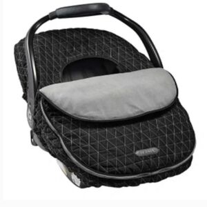 JJ Cole Black and Gray Fleece Car Seat Cover, Size:OS